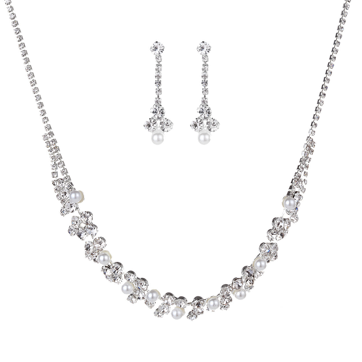 Pearl Necklace and Ear Rings Set