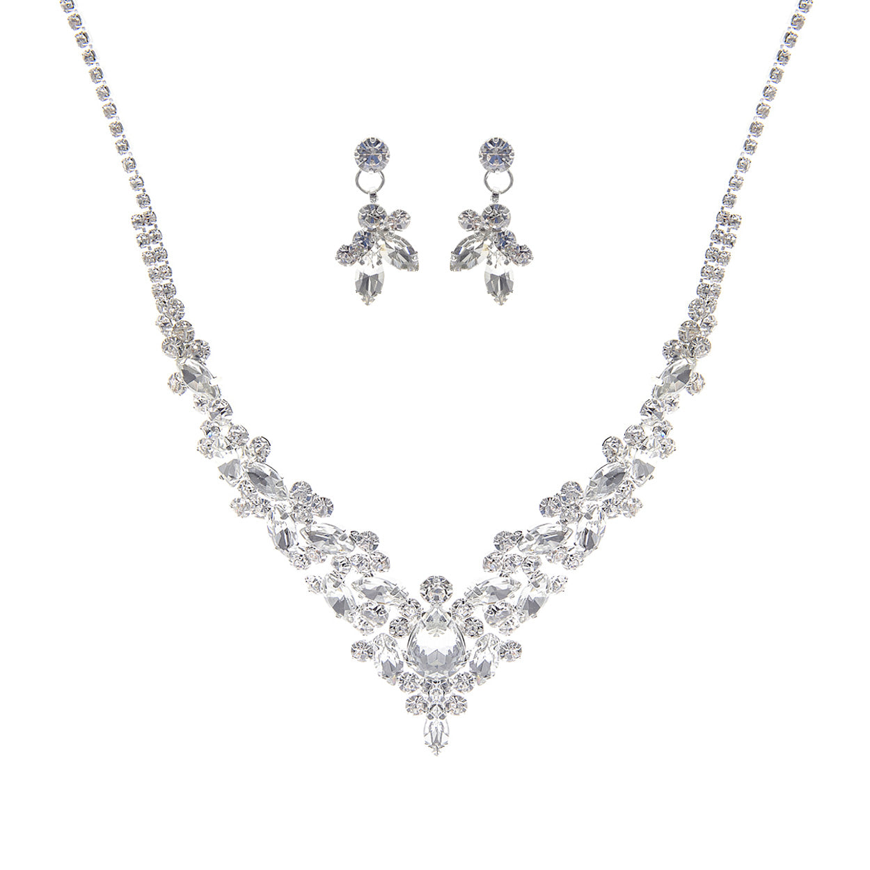 Teardrop Marquise Necklace & Ear ring set