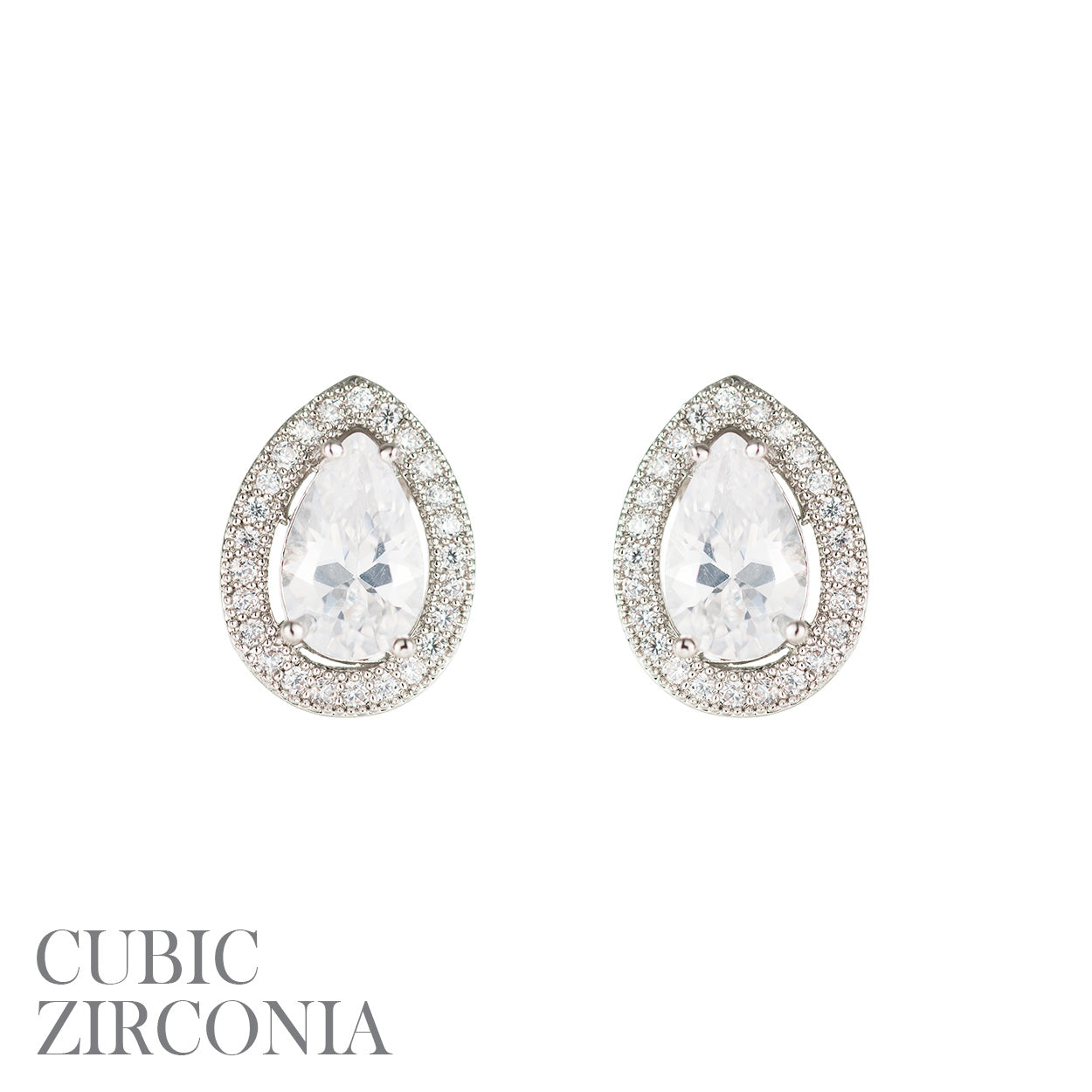 CZ Pear Shape Ear Ring
