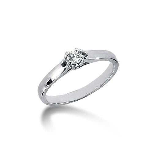 18K Gold Solitaire Engagement Ring 0.15 ctw.